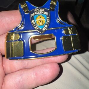 New York City Police Department Challenge coin Bottle Opener large heavy